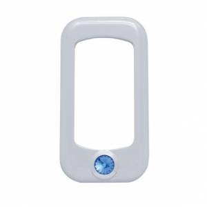 UNITED PACIFIC - 41142 - BISEL DEL INTERRUPTOR BASCULANTE PARA PETERBILT/ KENWORTH CON CRISTAL AZUL (PACK DE 3)