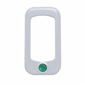 UNITED PACIFIC - 41144 - BISEL DEL INTERRUPTOR BASCULANTE PARA PETERBILT/ KENWORTH CON CRISTAL VERDE (PACK DE 3)