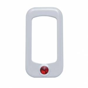 UNITED PACIFIC - 41146 - BISEL DEL INTERRUPTOR BASCULANTE PARA PETERBILT/ KENWORTH CON CRISTAL ROJO (PACK DE 3)