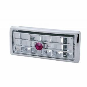 UNITED PACIFIC - 41505 - VENTILACIÓN DE A/C DE PLÁSTICO CROMADO CON CRISTAL PARA KENWORTH 2002-2005 - CENTRO - CRISTAL MORADO