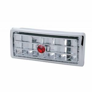 UNITED PACIFIC - 41506 - VENTILACIÓN DE A/C DE PLÁSTICO CROMADO CON CRISTAL PARA KENWORTH 2002-2005 - CENTRO - CRISTAL ROJO
