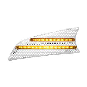 UNITED PACIFIC - 41530 - 2007+ KENWORTH T660 ENTRADA DE AIRE LED (CONDUCTOR) - LED ÁMBAR/LENTE ÁMBAR