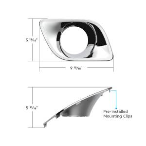 UNITED PACIFIC - UNITED PACIFIC - 41546 - BISEL DE LUZ ANTINIEBLA DE PLÁSTICO CROMADO PARA KENWORTH T680-PASSENGER 2013-2021 - Image 15