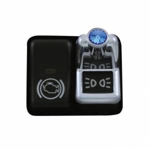 UNITED PACIFIC - UNITED PACIFIC - 41653 - TAPA DE ENCHUFE DEL INTERRUPTOR PARA VOLVO - CRISTAL AZUL - Image 3