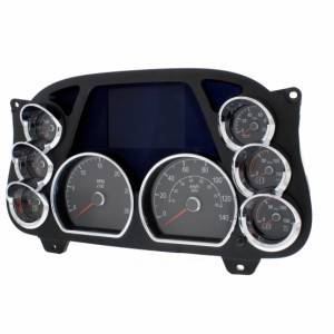 UNITED PACIFIC - UNITED PACIFIC - 41754 - BISEL DE GRUPO DE CALIBRE 3 DEL TABLERO CENTRAL DE PLÁSTICO CROMADO CON VISERA PARA PETERBILT 579 2013-2021 - Image 6