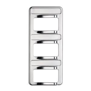 UNITED PACIFIC - UNITED PACIFIC - 41768 - TAPA DE INTERRUPTORES DE 3 BALANCES CROMADA PARA PETERBILT 579 (2012-2019) Y 567 (2014-2019) - 3 INTERRUPTORES - Image 2