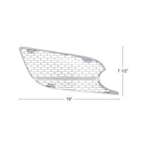UNITED PACIFIC - UNITED PACIFIC - 41786 - REJILLA DE ENTRADA DE AIRE CROMADA CON LUZ LED GLOLIGHT PARA PETERBILT 579 (PASAJERO) 2012-2021 - LED ÁMBAR/LENTE TRANSPARENTE - Image 7