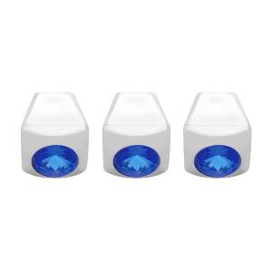 UNITED PACIFIC - 42031 - PERILLA DE CONTROL DESLIZANTE DE A/C CON CRISTAL AZUL PARA FREIGHTLINER (PACK DE 3)