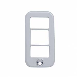 UNITED PACIFIC - 42042 - TAPA DE INTERRUPTOR DE BALANCÍN CON 3 ABERTURAS Y CRISTAL TRANSPARENTE PARA FREIGHTLINER (PACK DE 3)