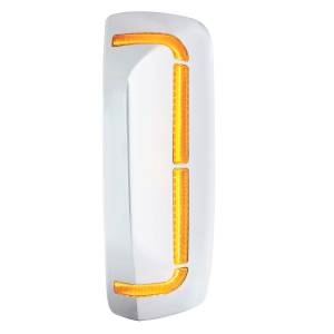 UNITED PACIFIC - 42232 - TAPA DE ESPEJO CROMADA DE 59 LED CON LED SECUENCIAL PARA VOLVO VNL 2012-2024 - CONDUCTOR