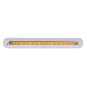 UNITED PACIFIC - 42311 - BARRA DE LUCES DE ESPEJO FREIGHTLINER DE 14 LED DE 12" - LED ÁMBAR/LENTE ÁMBAR