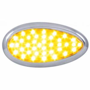 UNITED PACIFIC - 42351 - LUZ DE SEÑAL EN LÁGRIMA LED FREIGHTLINER CASCADIA DE 39 ÁMBAR - LENTE ÁMBAR