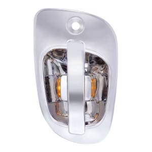 UNITED PACIFIC - 42490 - CUBIERTA DE MANIJA DE PUERTA CROMADA CON 6 LED ÁMBAR PARA FREIGHTLINER CASCADIA 2008-2017 - PASAJERO