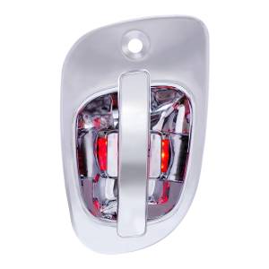 UNITED PACIFIC - 42493 - TAPA DE MANIJA DE PUERTA CROMADA CON 6 LED ROJOS PARA FREIGHTLINER - CONDUCTOR