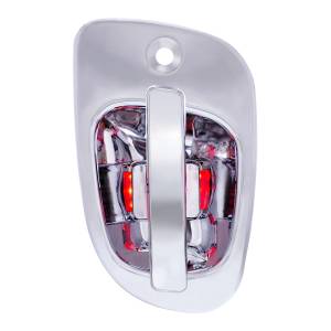 UNITED PACIFIC - 42494 - TAPA DE MANIJA DE PUERTA CROMADA CON 6 LED ROJOS PARA FREIGHTLINER - PASAJERO