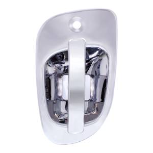 UNITED PACIFIC - 42495 - TAPA DE MANIJA DE PUERTA CROMADA CON 6 LED BLANCOS PARA FREIGHTLINER - CONDUCTOR