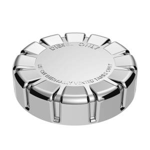 UNITED PACIFIC - 42523 - TAPA DE TAPA DE COMBUSTIBLE DE PLÁSTICO CROMADA PARA KENWORTH - SIN BLOQUEO