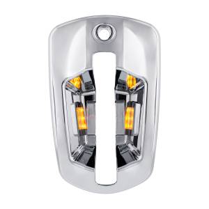UNITED PACIFIC - 42534 - CUBIERTA DE MANIJA DE PUERTA CROMADA DE 6 LED PARA FREIGHTLINER CASCADIA 2018-2024 - CONDUCTOR, LED ÁMBAR
