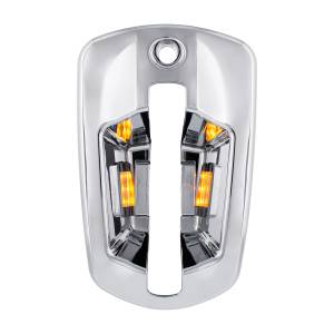 UNITED PACIFIC - 42535 - CUBIERTA DE MANIJA DE PUERTA CROMADA DE 6 LED PARA FREIGHTLINER CASCADIA 2018-2024 - PASAJERO, LED ÁMBAR