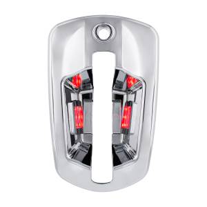 UNITED PACIFIC - 42541 - CUBIERTA DE MANIJA DE PUERTA CROMADA DE 6 LED PARA FREIGHTLINER CASCADIA 2018-2024 - PASAJERO, LED ROJO