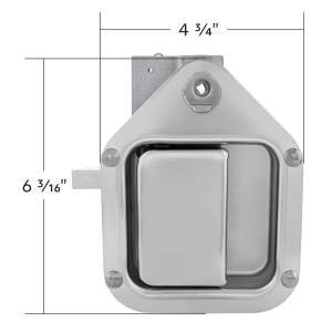 UNITED PACIFIC - UNITED PACIFIC - 42609B - MANIJA DE PUERTA DE ALMACENAJE EXTERIOR PARA DORMITORIO PARA KENWORTH W900/T800 (2004-2015), HIERRO CORTO - PASAJERO (A GRANEL) - Image 11