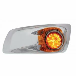 UNITED PACIFIC - 42704 - CUBIERTA DE LUZ ANTINIEBLA CON 17 LUCES REFLECTORAS LED ÁMBAR SANDÍA PARA 2007-17 KW T660 - CONDUCTOR - LENTE ÁMBAR