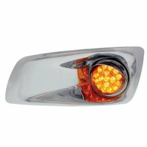 UNITED PACIFIC - 42712 - CUBIERTA DE LUZ ANTINIEBLA CON LUZ REFLECTOR DE ESTILO CLARO LED ÁMBAR Y VISERA PARA 2007-17 KW T660 - CONDUCTOR - LENTE ÁMBAR