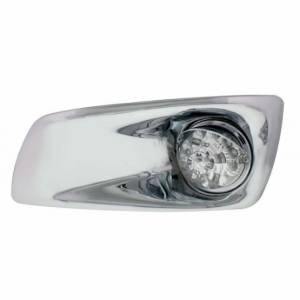 UNITED PACIFIC - 42715 - CUBIERTA DE LUZ ANTINIEBLA CON REFLECTOR LED ÁMBAR LUZ DE SANDÍA Y VISERA PARA 2007-17 KW T660 - CONDUCTOR - LENTE TRANSPARENTE