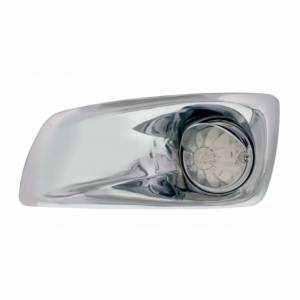 UNITED PACIFIC - 42717 - CUBIERTA DE LUZ ANTINIEBLA CON LUZ LED ÁMBAR HI/LO SANDÍA Y VISERA PARA 2007-17 KW T660 - CONDUCTOR - LENTE TRANSPARENTE