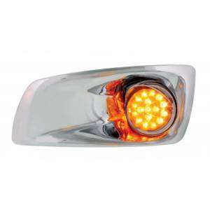 UNITED PACIFIC - 42718 - CUBIERTA DE LUZ ANTINIEBLA CON LUZ REFLECTOR Y VISERA DE ESTILO CLARO LED ÁMBAR HI/LO PARA T660 2007-17 KW - CONDUCTOR - LENTE ÁMBAR