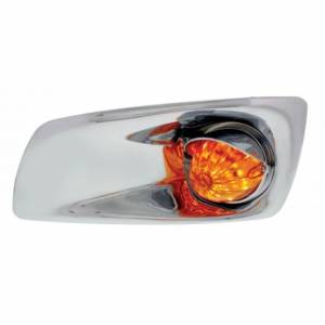 UNITED PACIFIC - UNITED PACIFIC - 42726 - CUBIERTA DE LUZ ANTINIEBLA CON LUZ DE SANDÍA DE 19 LED Y VISERA PARA 2007-17 KW T660 (CONDUCTOR) - LED ÁMBAR/ LENTE ÁMBAR - Image 2
