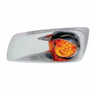 UNITED PACIFIC - 42728 - CUBIERTA DE LUZ ANTINIEBLA CON LUZ DE COLMENA DE 19 LED Y VISERA PARA 2007-17 KW T660 (CONDUCTOR) - LED ÁMBAR/ LENTE ÁMBAR
