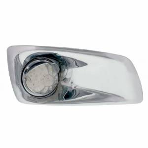 UNITED PACIFIC - 42743 - CUBIERTA DE LUZ ANTINIEBLA CON LUZ LED ÁMBAR DE SANDÍA Y VISERA PARA 2007-17 KW T660 - PASAJERO - LENTE TRANSPARENTE