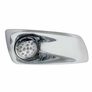 UNITED PACIFIC - 42745 - CUBIERTA DE LUZ ANTINIEBLA CON LUZ REFLECTOR DE ESTILO CLARO DE 17 LED ÁMBAR Y VISERA PARA 2007-17 KW T660 - PASAJERO - LENTE TRANSPARENTE
