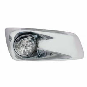UNITED PACIFIC - 42747 - CUBIERTA DE LUZ ANTINIEBLA CON REFLECTOR LED ÁMBAR LUZ DE SANDÍA Y VISORES PARA 2007-17 KW T660 - PASAJERO - LENTE TRANSPARENTE