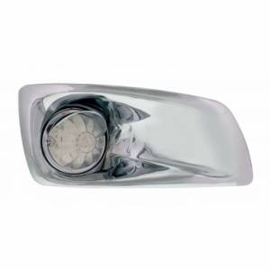 UNITED PACIFIC - 42749 - CUBIERTA DE LUZ ANTINIEBLA CON VISERA Y LUZ DE SANDÍA HI/LO LED ÁMBAR DE 17 PARA 2007-17 KW T660 - PASAJERO - LENTE TRANSPARENTE