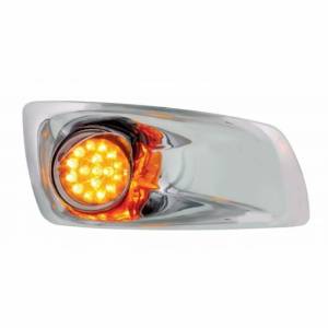 UNITED PACIFIC - 42750 - CUBIERTA DE LUZ ANTINIEBLA CON LUZ REFLECTOR Y VISERA DE ESTILO CLARO LED ÁMBAR ALTO/BAJO PARA 2007-17 KW T660 - LENTE ÁMBAR PARA PASAJERO