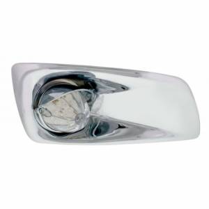 UNITED PACIFIC - 42759 - CUBIERTA DE LUZ ANTINIEBLA CON LUZ DE SANDÍA DE 19 LED Y VISERA PARA 2007-17 KW T660 (PASAJERO) - LED ÁMBAR/ LENTE TRANSPARENTE