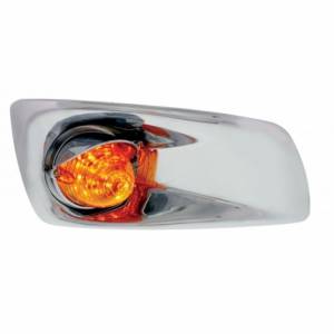UNITED PACIFIC - 42760 - CUBIERTA DE LUZ ANTINIEBLA CON LUZ DE COLMENA DE 19 LED Y VISERA PARA 2007-17 KW T660 (PASAJERO) - LED ÁMBAR/ LENTE ÁMBAR