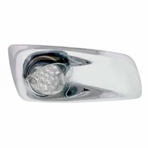 UNITED PACIFIC - 42763 - CUBIERTA DE LUZ ANTINIEBLA CON LUZ REFLECTORA DE 19 LED Y VISERA PARA 2007-17 KW T660 (PASAJERO) - LED ÁMBAR/ LENTE TRANSPARENTE