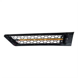 UNITED PACIFIC - UNITED PACIFIC - 42864 - REJILLA DE ENTRADA DE AIRE DE CAPOTA CON LED AMBAR PARA FREIGHTLINER CASCADIA 126 2018-2024 - PASAJERO - Image 7