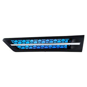 UNITED PACIFIC - UNITED PACIFIC - 42865 - REJILLA DE ENTRADA DE AIRE DE CAPOTA CON LED AZUL PARA FREIGHTLINER CASCADIA 126 2018-2024 - CONDUCTOR - Image 2