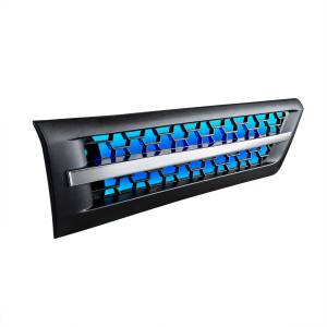 UNITED PACIFIC - UNITED PACIFIC - 42866 - REJILLA DE ENTRADA DE AIRE DE CAPOTA CON LED AZUL PARA FREIGHTLINER CASCADIA 126 2018-2024 - PASAJERO - Image 5
