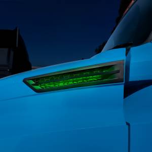 UNITED PACIFIC - UNITED PACIFIC - 42867 - REJILLA DE ENTRADA DE AIRE DE CAPOTA CON LED VERDE PARA FREIGHTLINER CASCADIA 126 2018-2024 - CONDUCTOR - Image 12