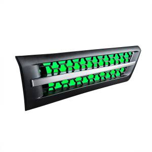 UNITED PACIFIC - UNITED PACIFIC - 42868 - REJILLA DE ENTRADA DE AIRE DE CAPOTA CON LED VERDE PARA FREIGHTLINER CASCADIA 126 2018-2024 - PASAJERO - Image 6
