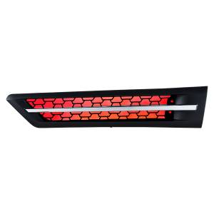 UNITED PACIFIC - UNITED PACIFIC - 42869 - REJILLA DE ENTRADA DE AIRE DE CAPOTA CON LED ROJO PARA FREIGHTLINER CASCADIA 126 2018-2024 - CONDUCTOR - Image 1