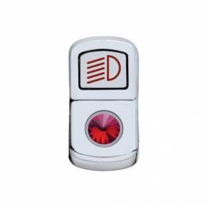 UNITED PACIFIC - 45135 - TAPA DEL INTERRUPTOR DE BALANCÍN DE FAROS CON CRISTAL ROJO