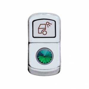 UNITED PACIFIC - 45141 - TAPA DEL INTERRUPTOR BASCULANTE DE LUZ DE CARGA CON CRISTAL VERDE