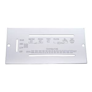 UNITED PACIFIC - 47989 - PLACA DE CONTROL DE A/C DE INOXIDABLE PETERBILT 1987-1995