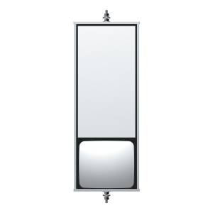 UNITED PACIFIC - 60008 - ESPEJO COSTA OESTE DE ACERO INOXIDABLE 430 DE 6" X 16" CON ESPEJO INFERIOR CONVEXO - SIN CALEFACCIÓN